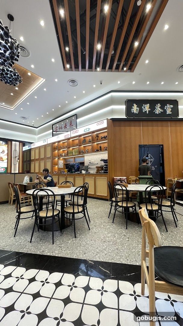 Restaurant Interior with Seating and Counter