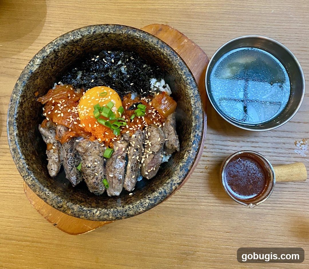 Bibimbap with Beef and Egg Yolk