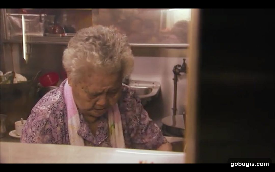 Elderly Woman Working in a Kitchen