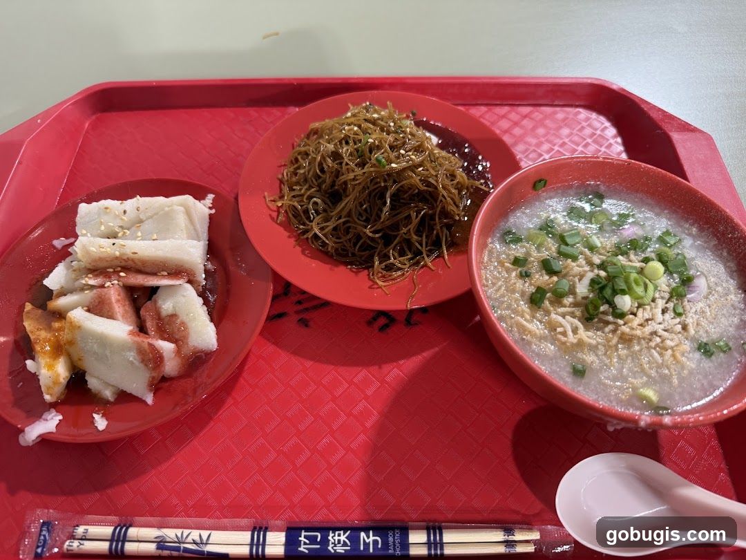 Food on a tray