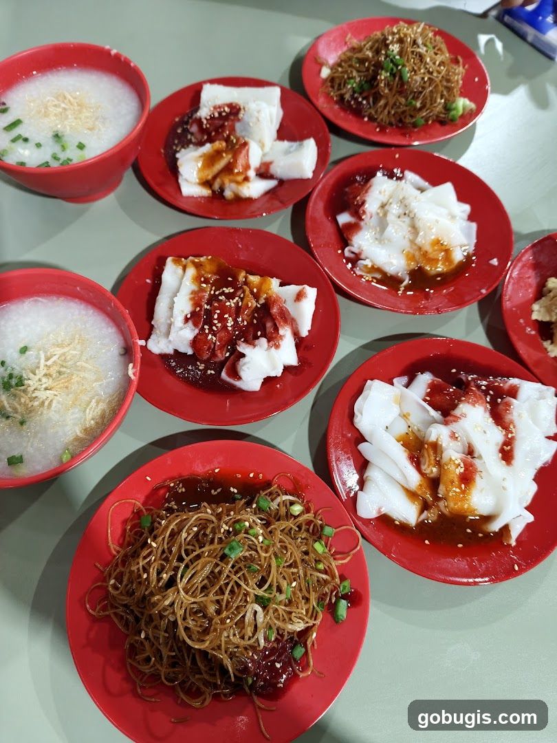 Dishes of Congee and Noodles