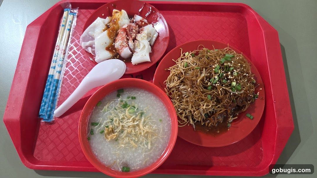 Tray of food