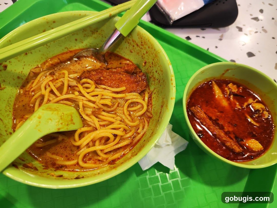 Noodles and Curry Dish