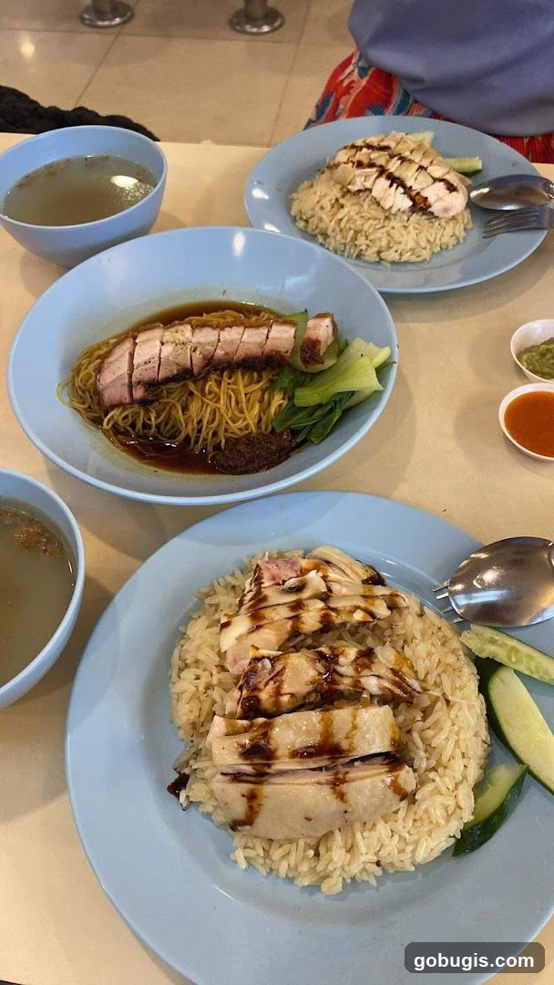 Chicken Rice and Noodles
