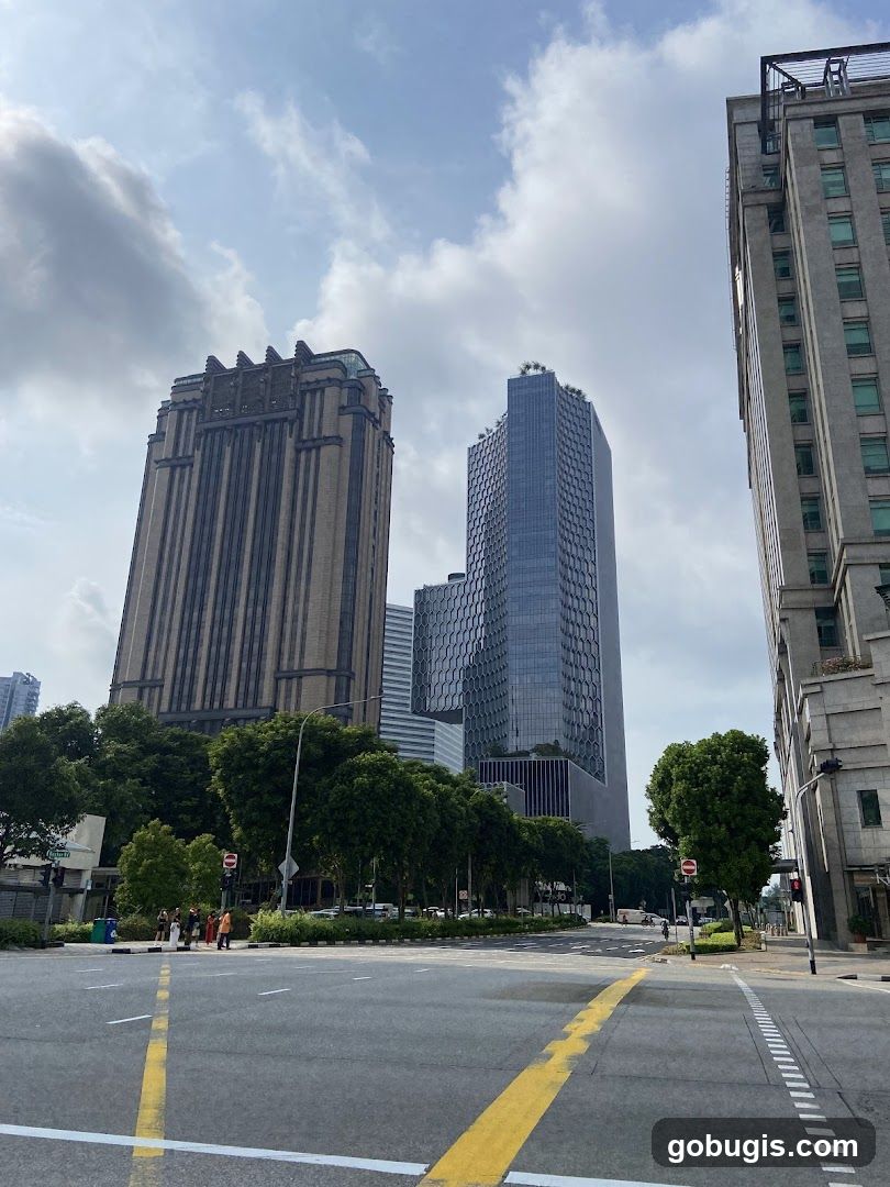 City Street with Modern Buildings