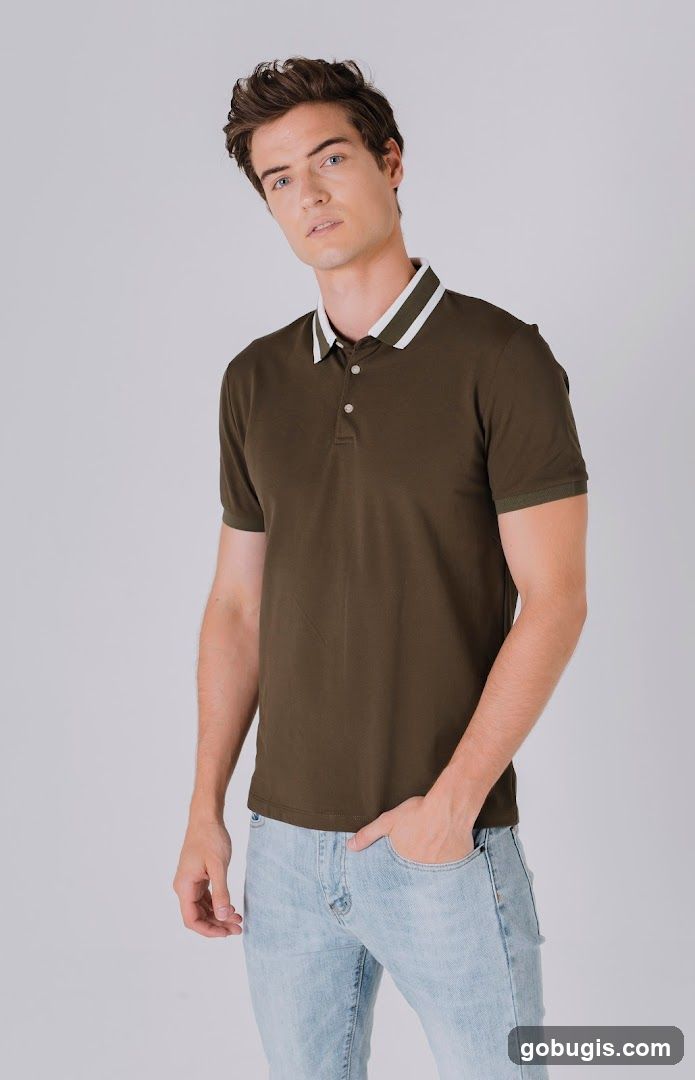 Man in Polo Shirt and Jeans
