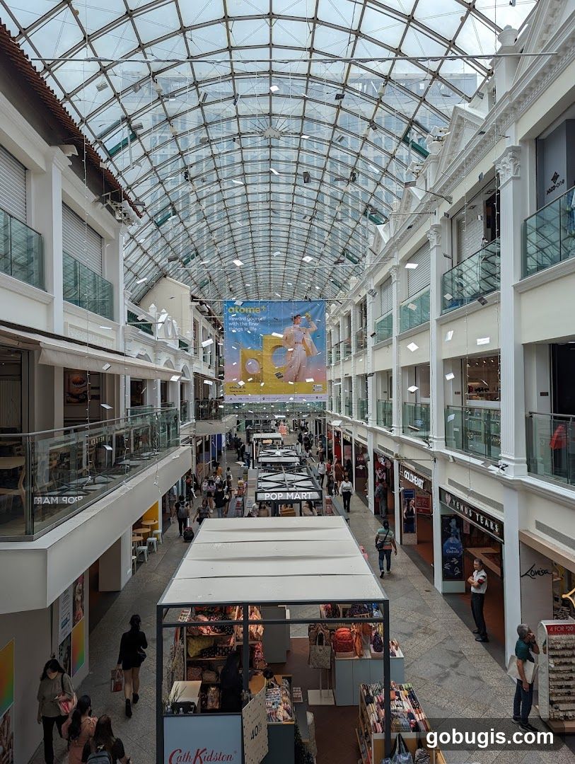 Indoor Shopping Mall with Atome Banner