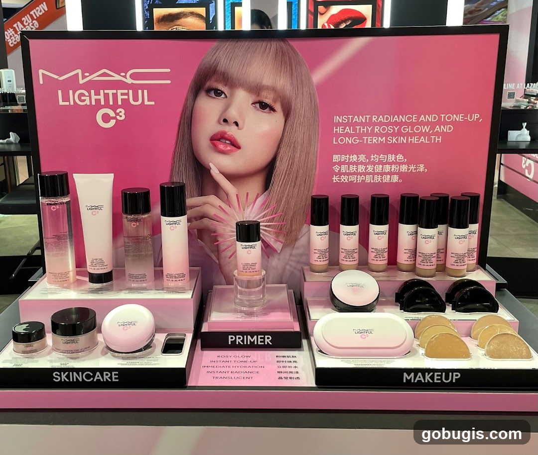 MAC Lightful C3 Skincare and Makeup Display