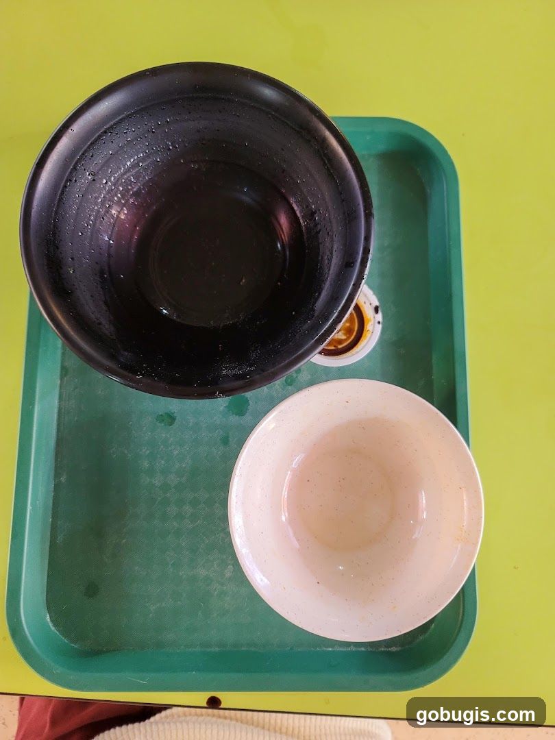 Two bowls on a tray