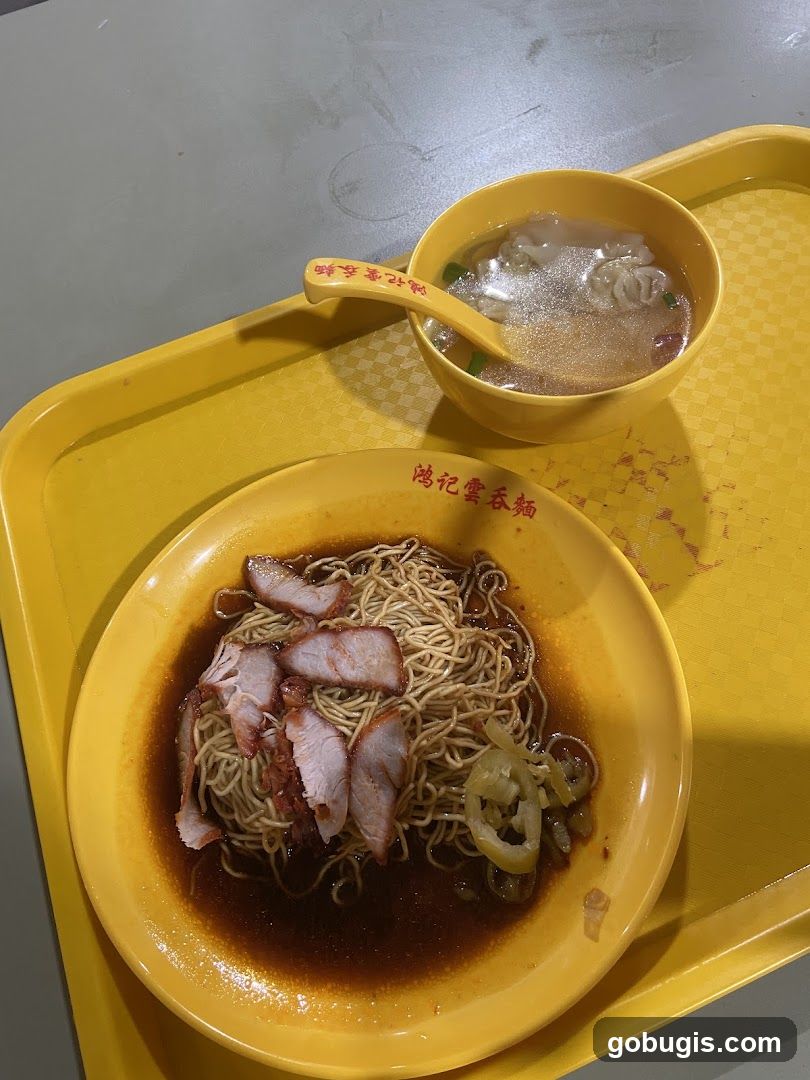 Noodles with Char Siu and Wonton Soup