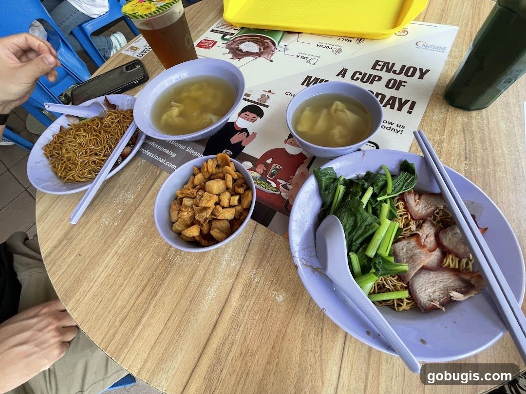 Food on a table