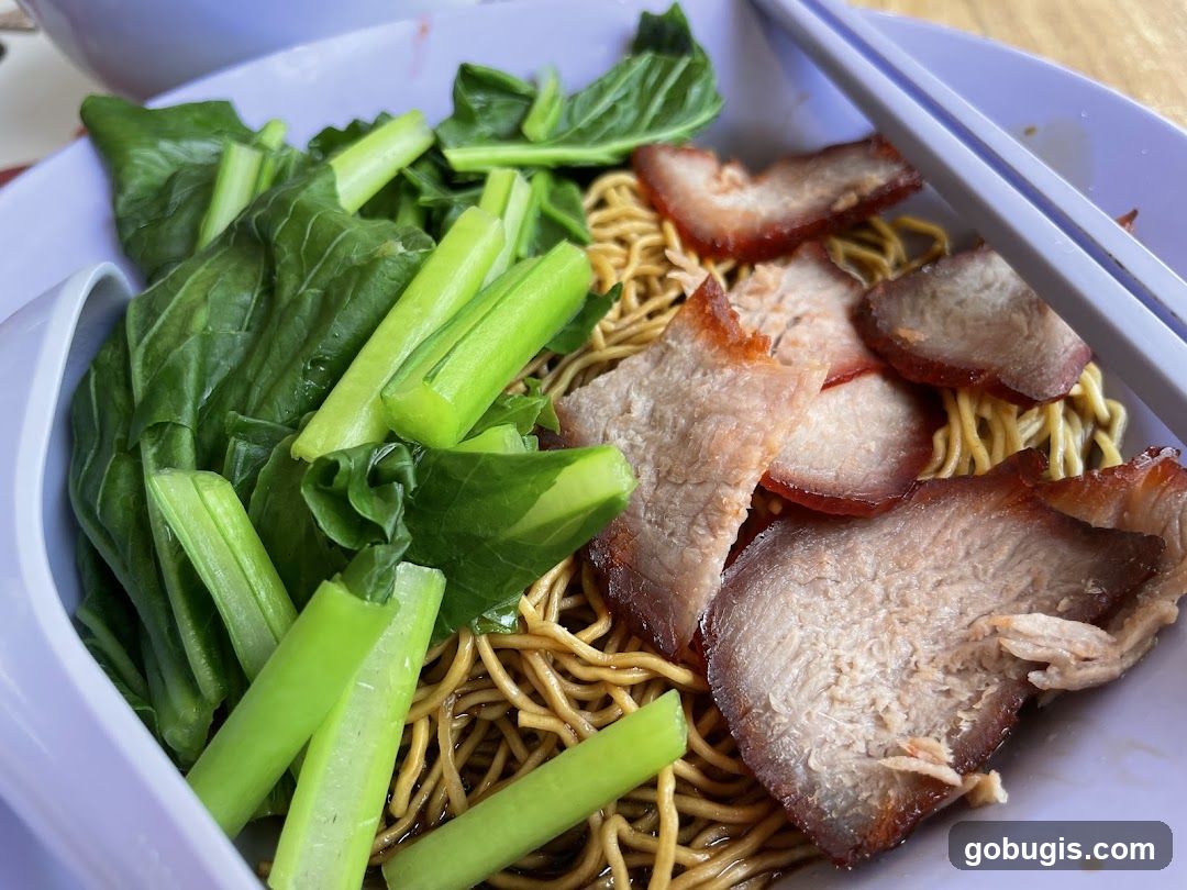 Noodles with Char Siu and Greens