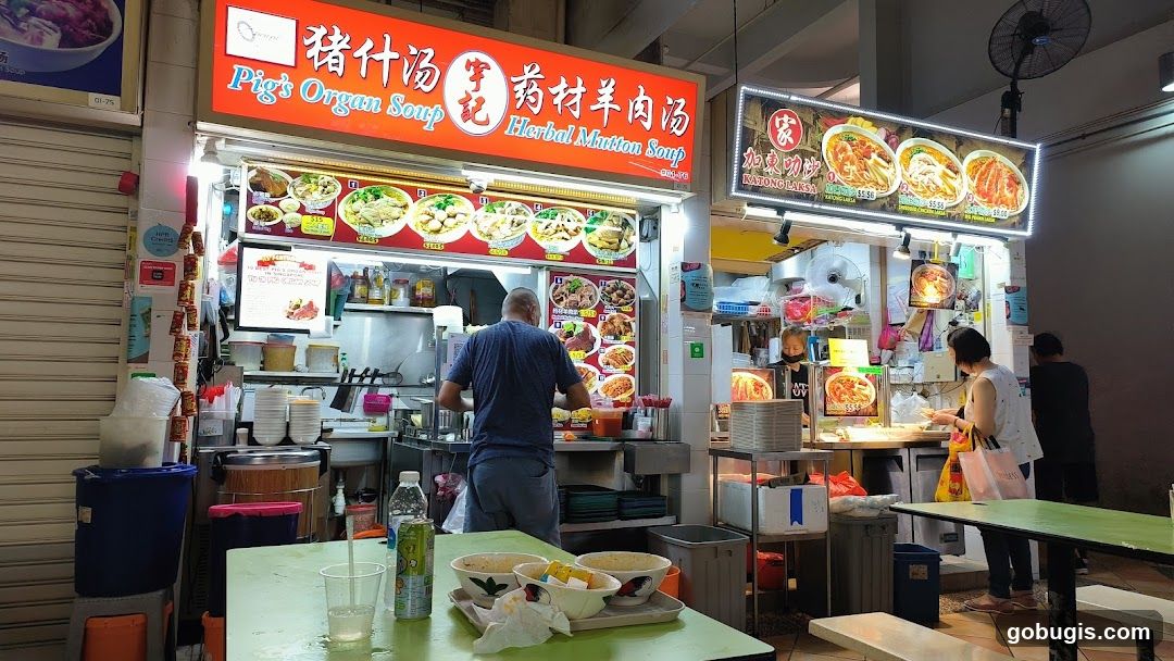 Food Stall with Various Dishes