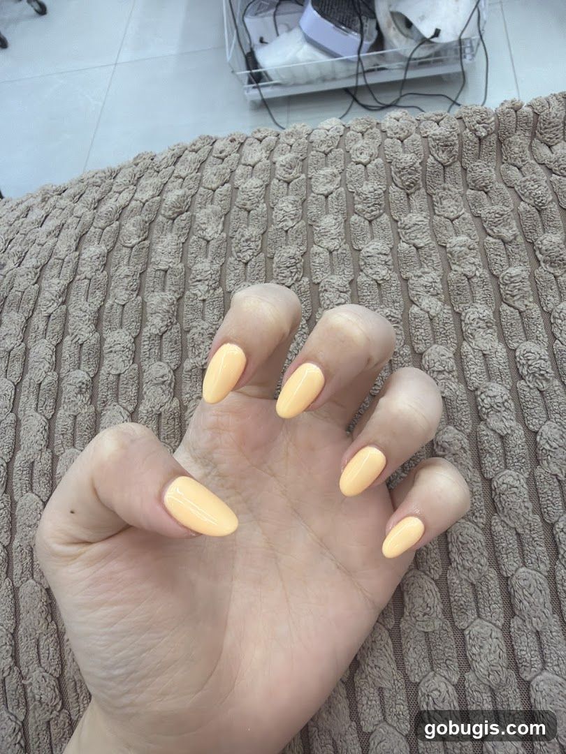 Peach Manicure