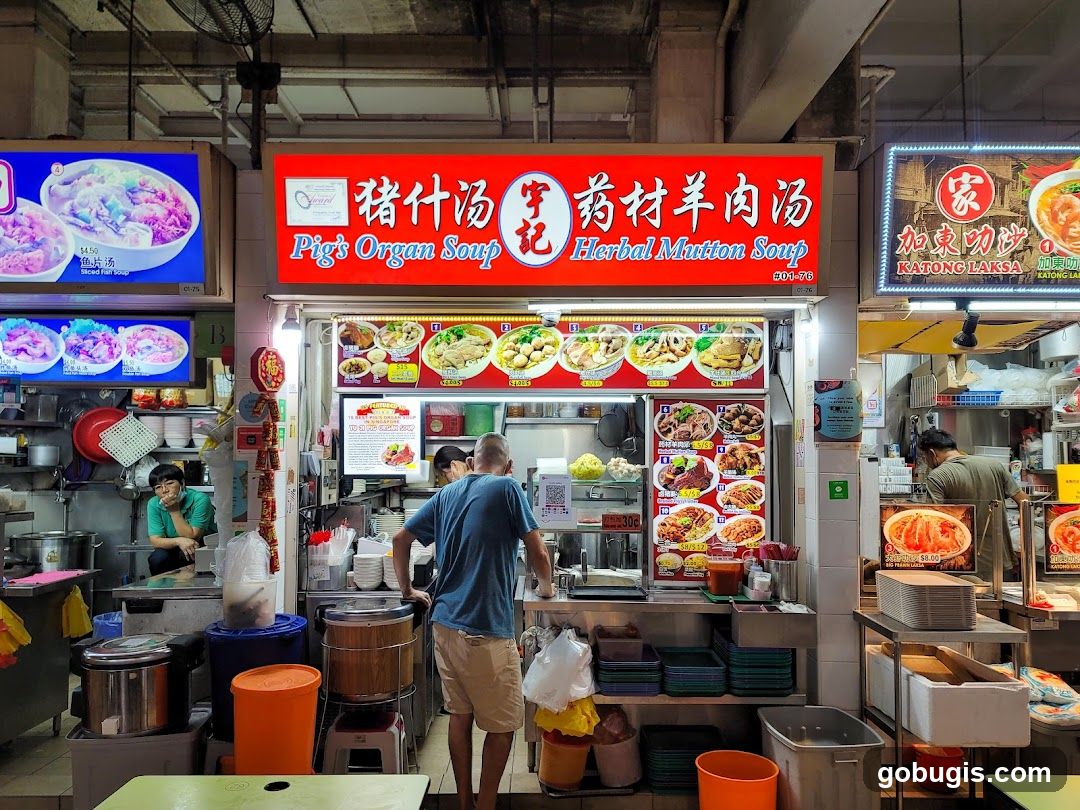 Food Stall with Various Dishes