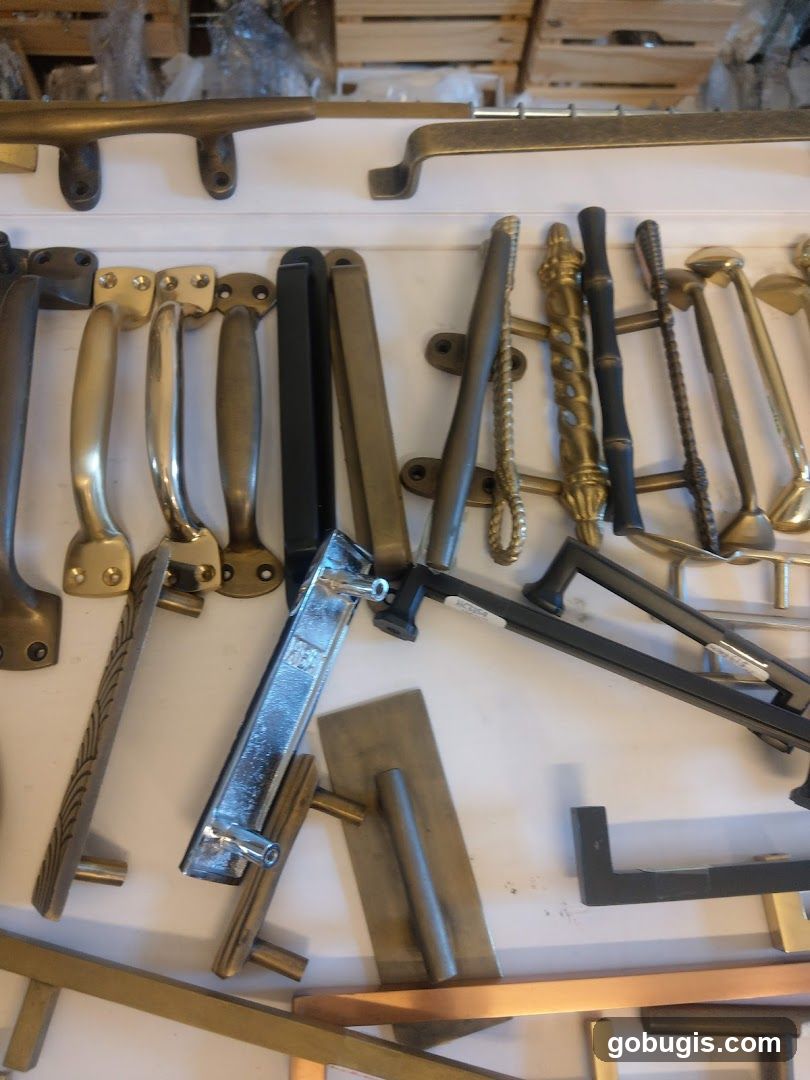 Assortment of Door Handles and Hardware