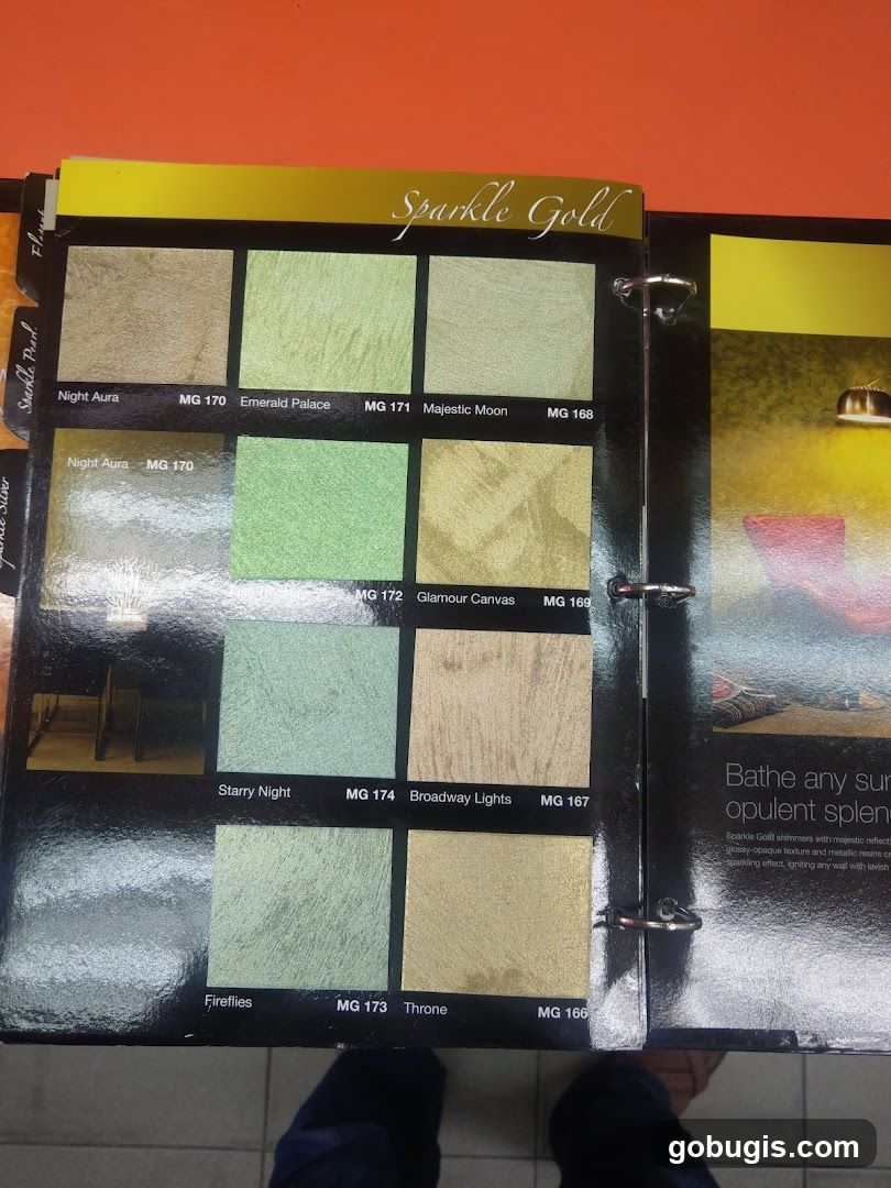 Sparkle Gold Paint Samples