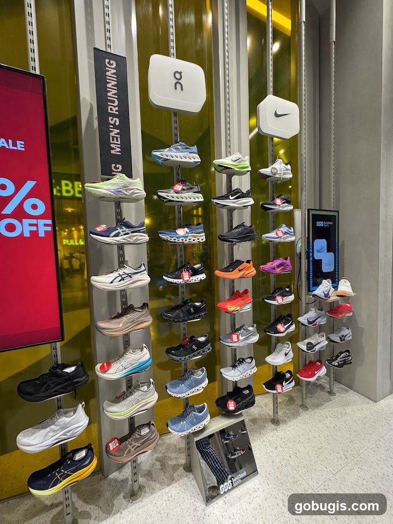 Running Shoes Display