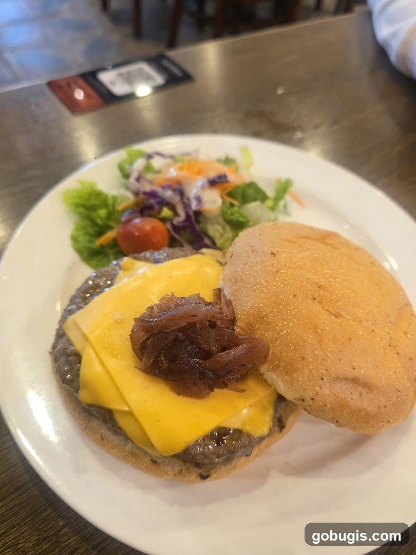 Cheeseburger with Salad
