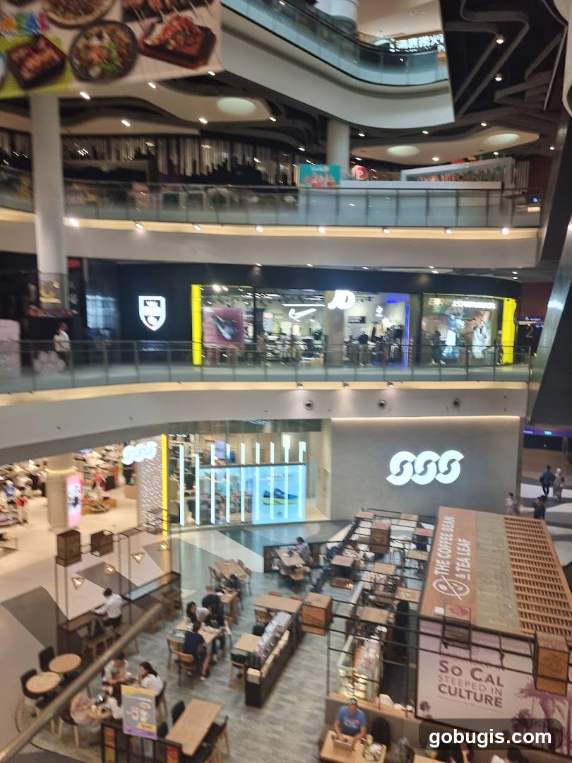 Interior of a shopping mall