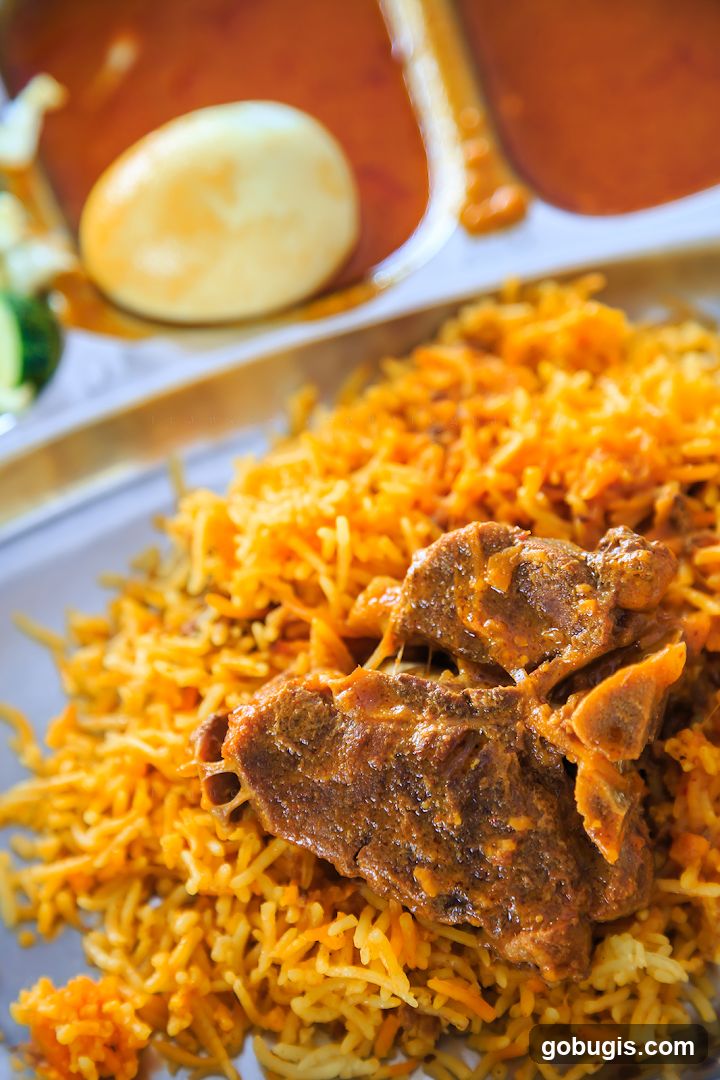 Lamb Biryani with Egg and Curry