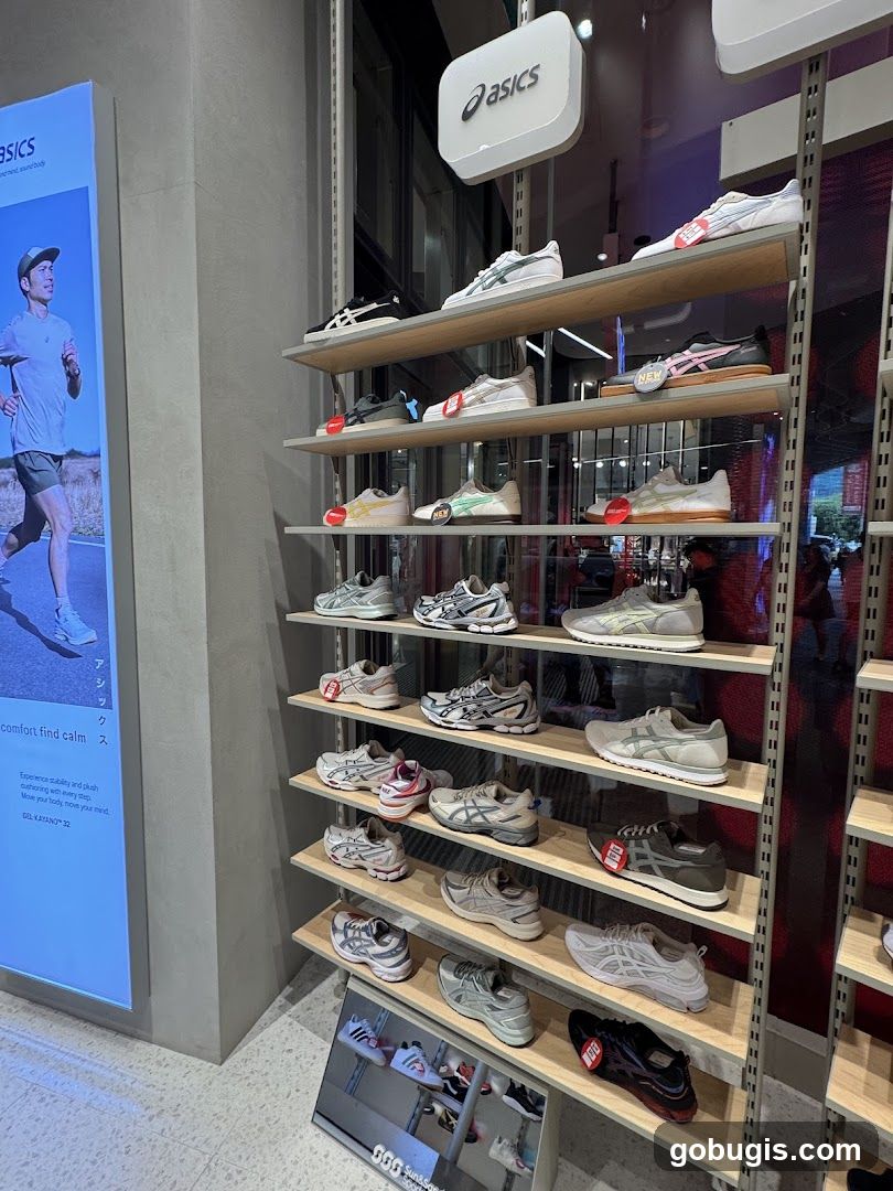 Asics Shoe Display
