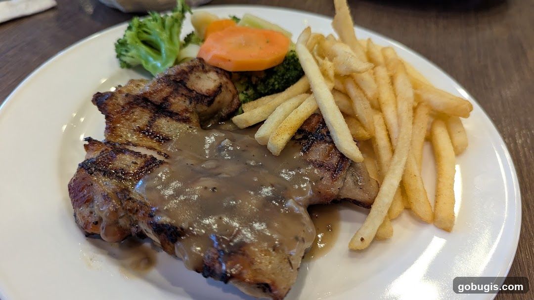 Grilled Chicken with Fries and Vegetables