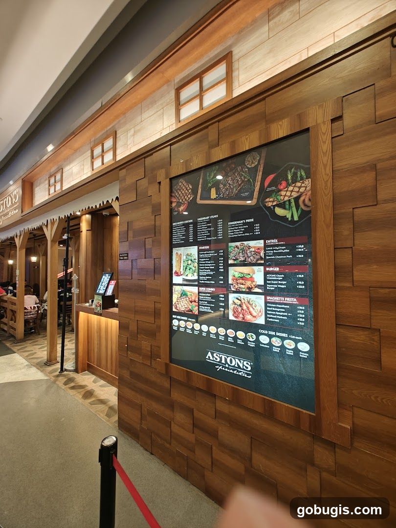 ASTONS Specialties Menu