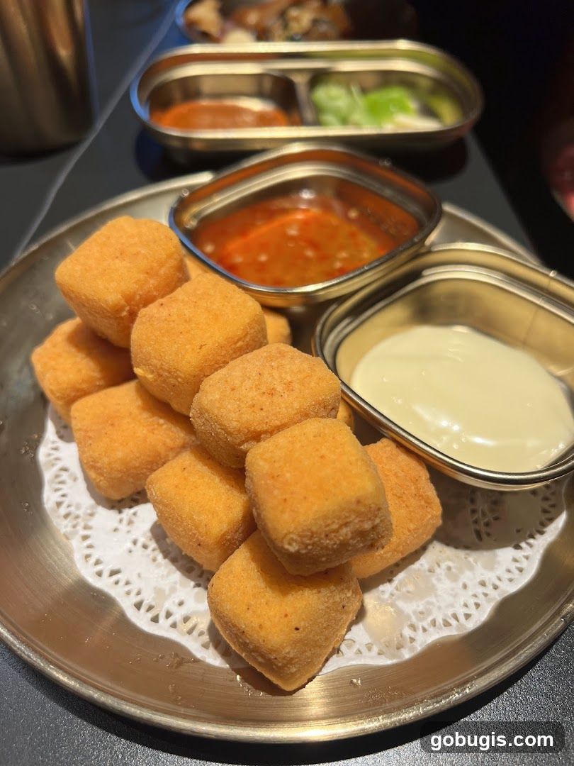 Fried Cheese Bites with Dipping Sauces