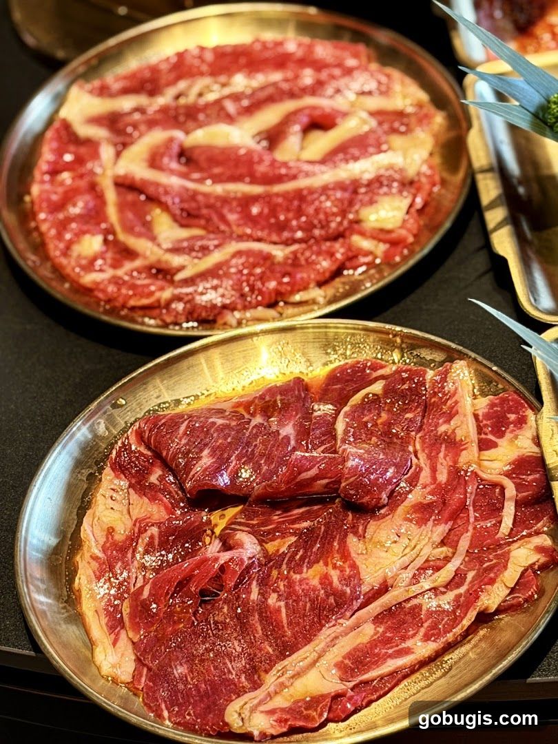 Marinated Raw Beef Slices
