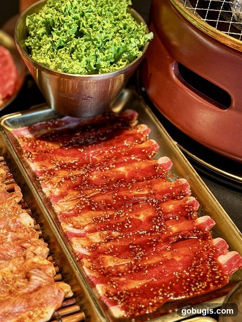 Marinated Meat and Lettuce