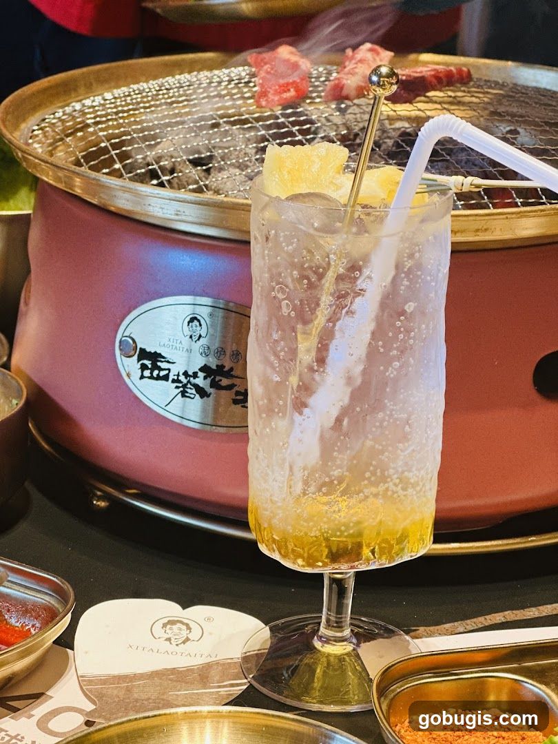 Grilled Meat and Drink