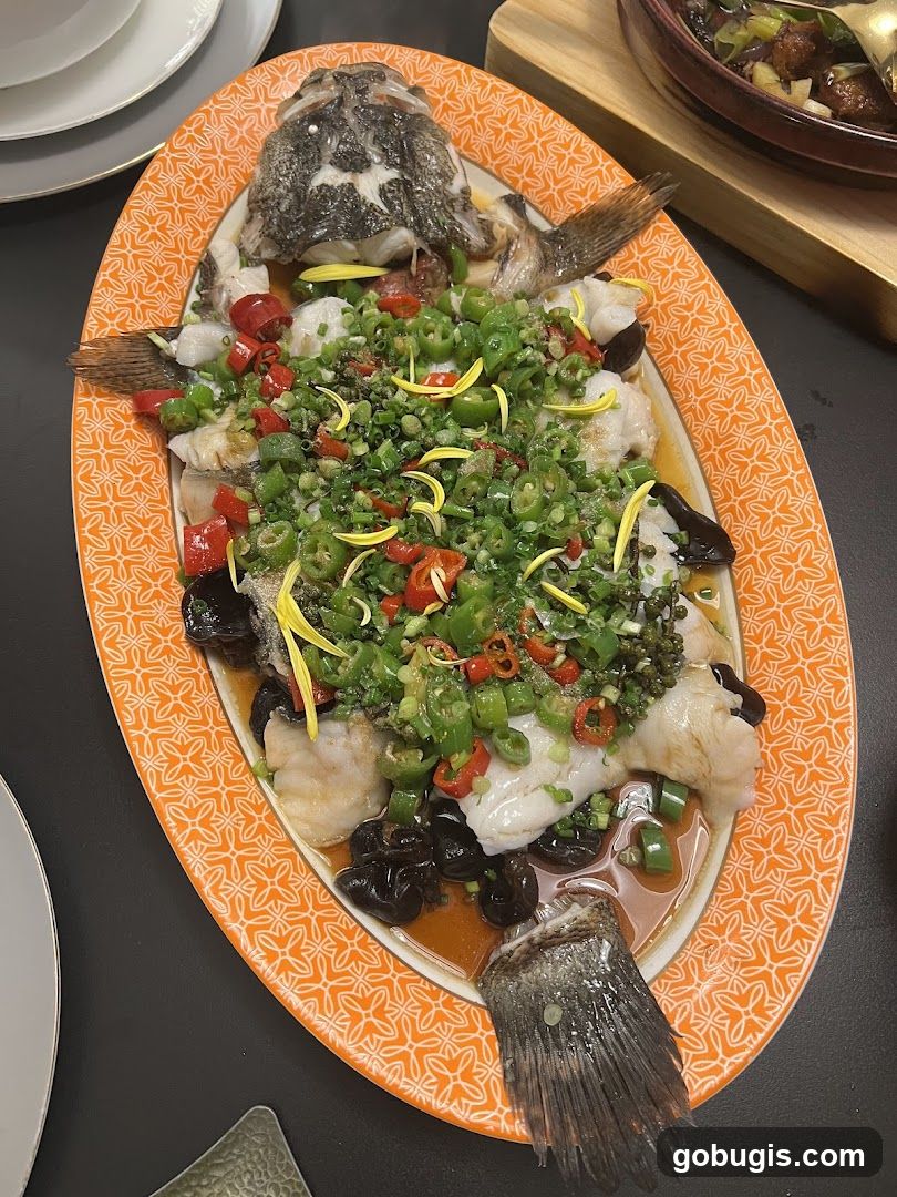 Steamed Fish with Chili and Scallions