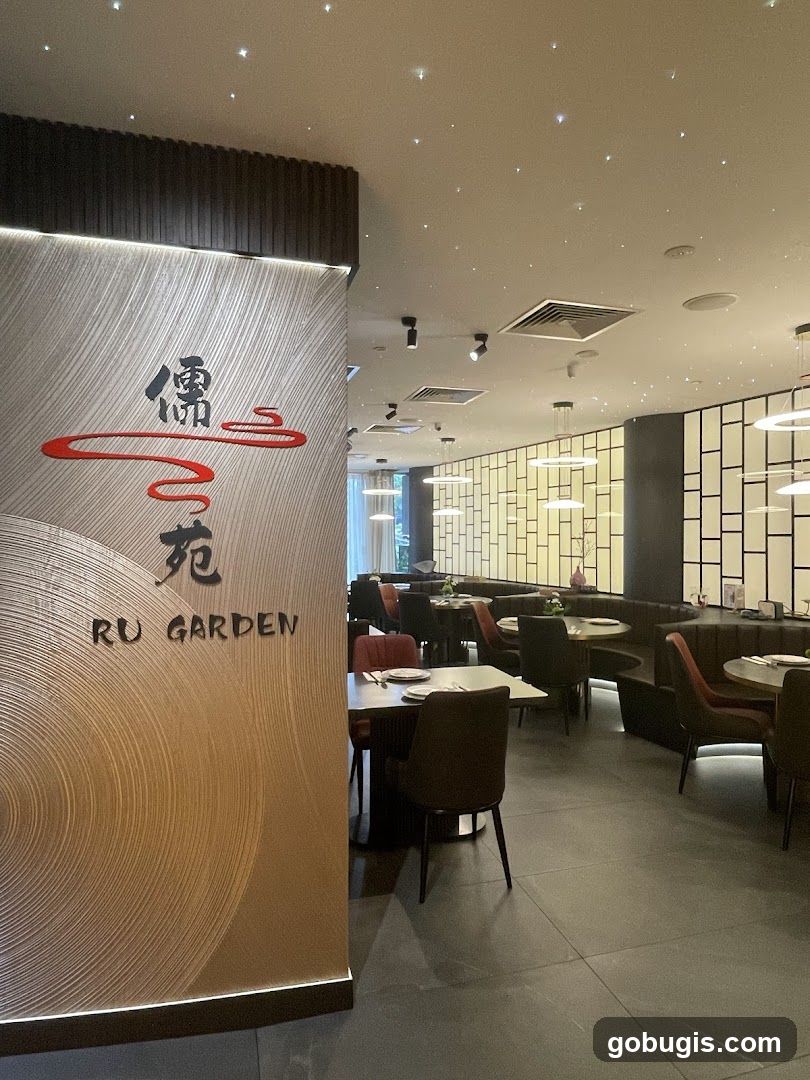 Restaurant Interior with Signage
