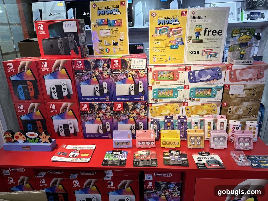 Nintendo Switch and Accessories Display