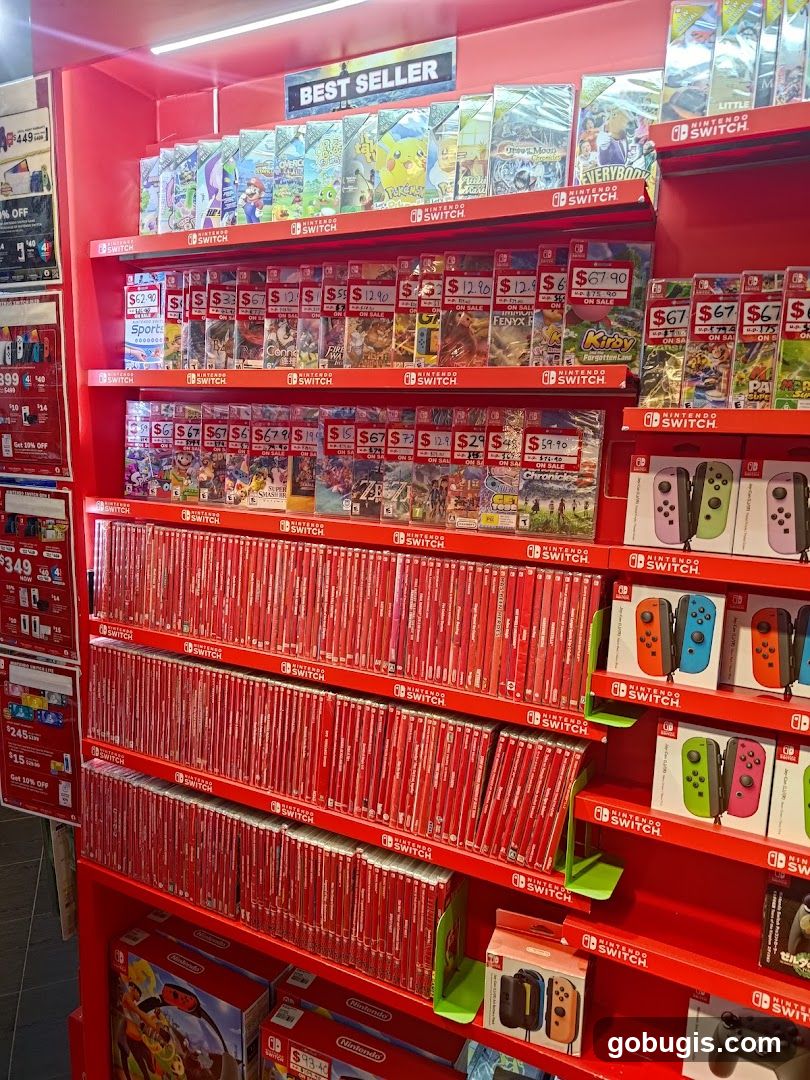 Nintendo Switch Games and Accessories Display