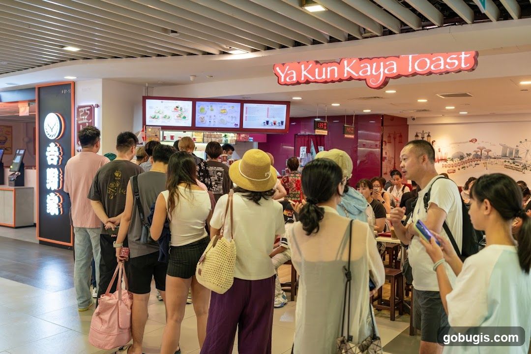 People Queueing at Ya Kun Kaya Toast