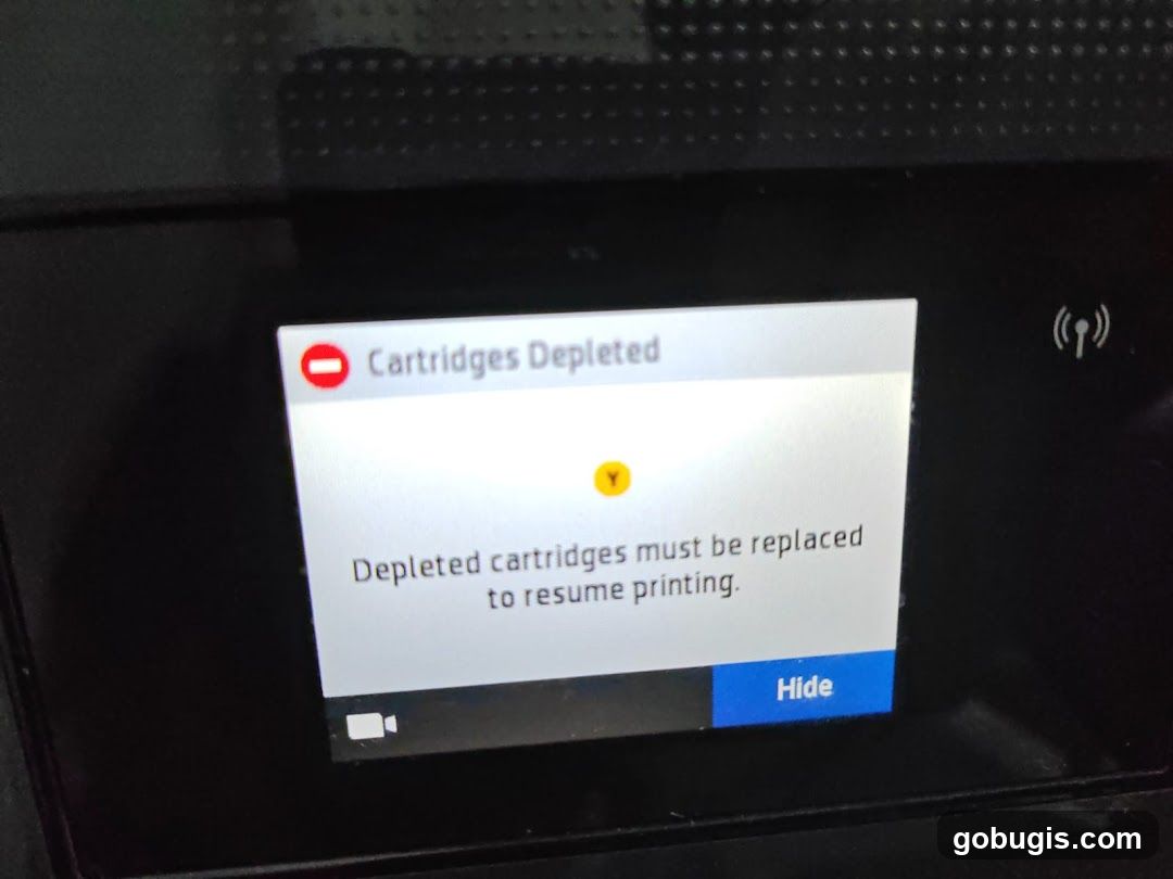 Printer Error Message