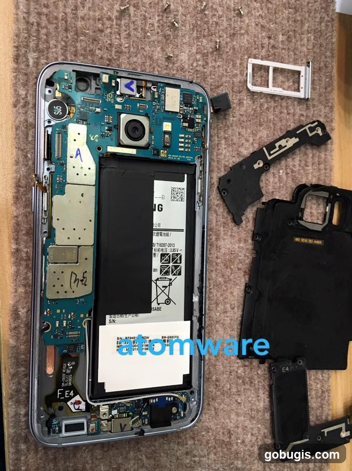 Disassembled Smartphone Components