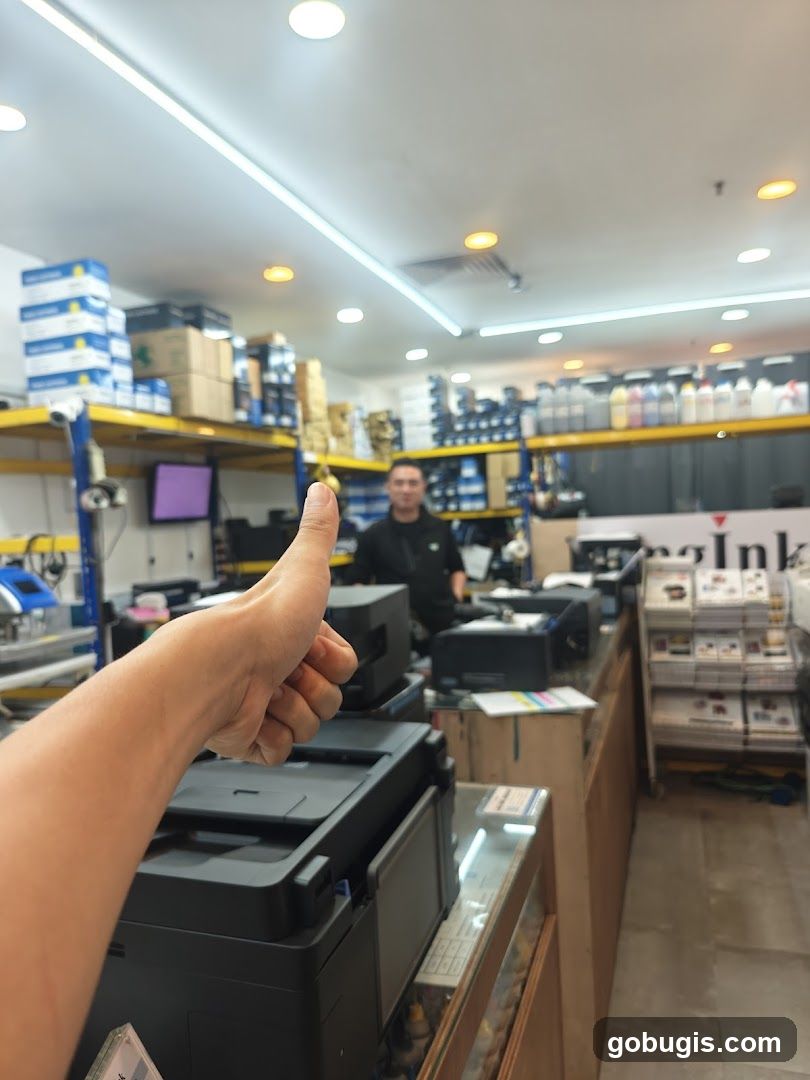 Store Interior with Printers and Supplies