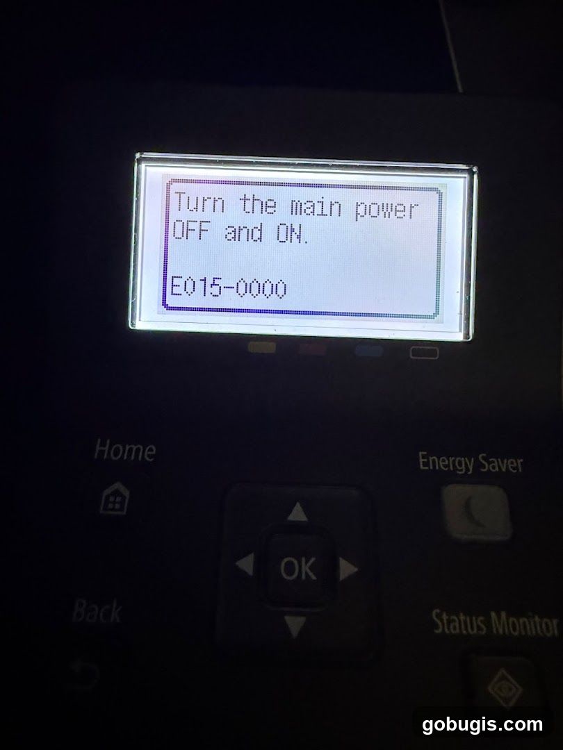 Printer Error Message