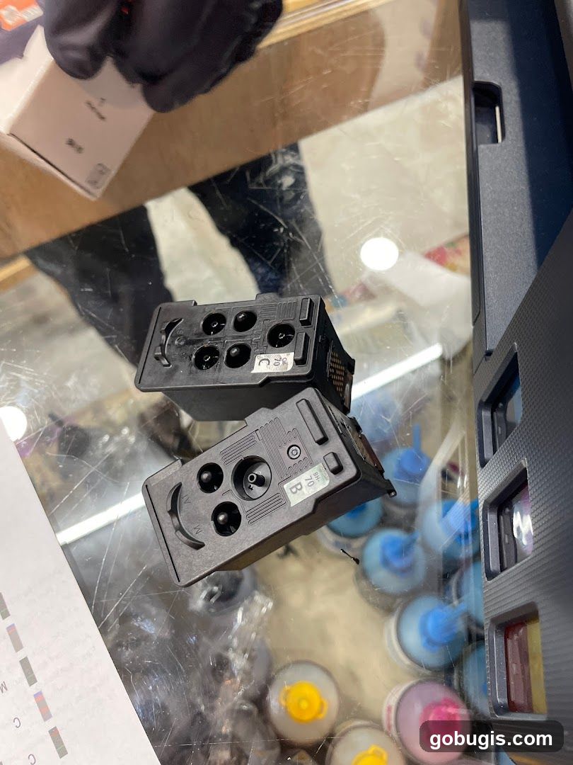 Ink Cartridges and Bottles