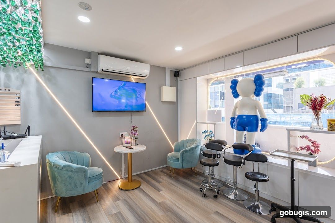 Modern Waiting Area with Art Installation