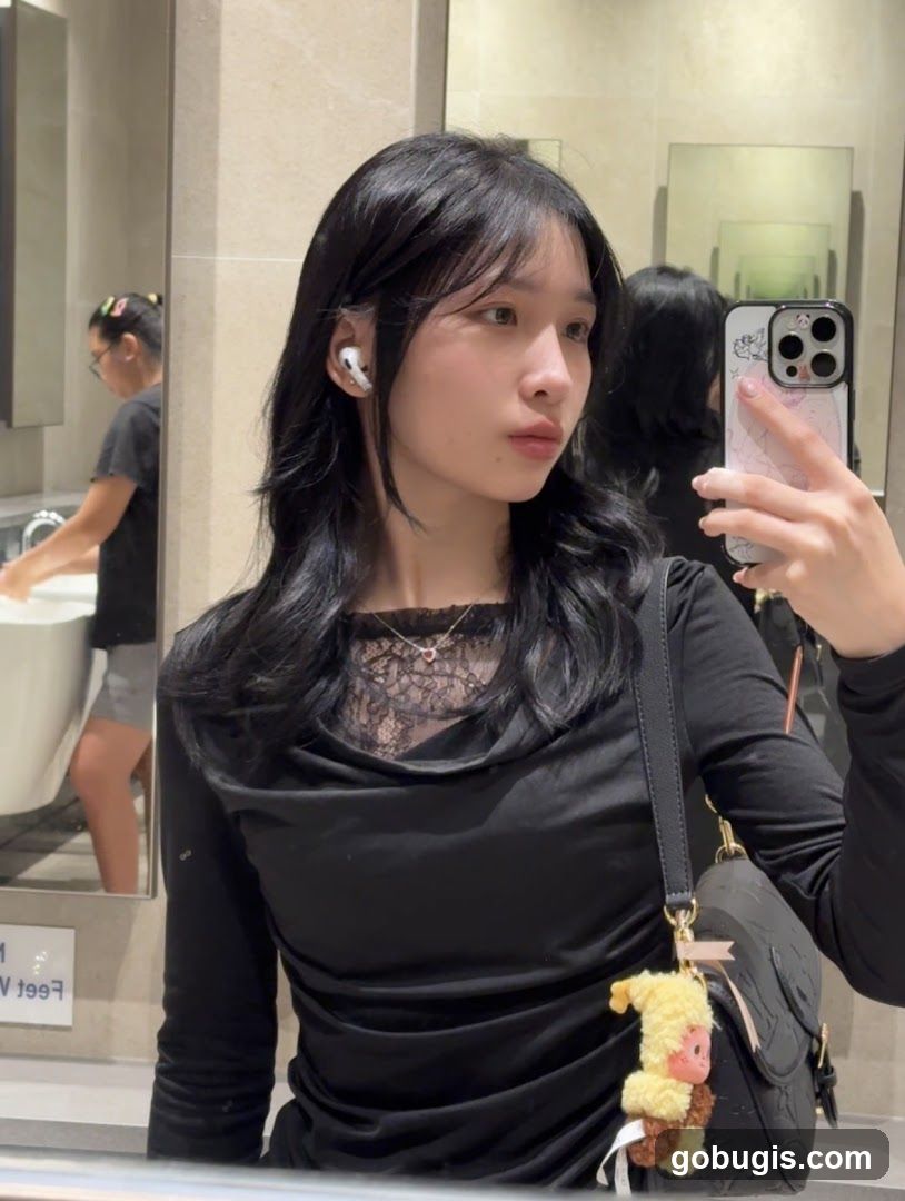 Woman Taking a Mirror Selfie