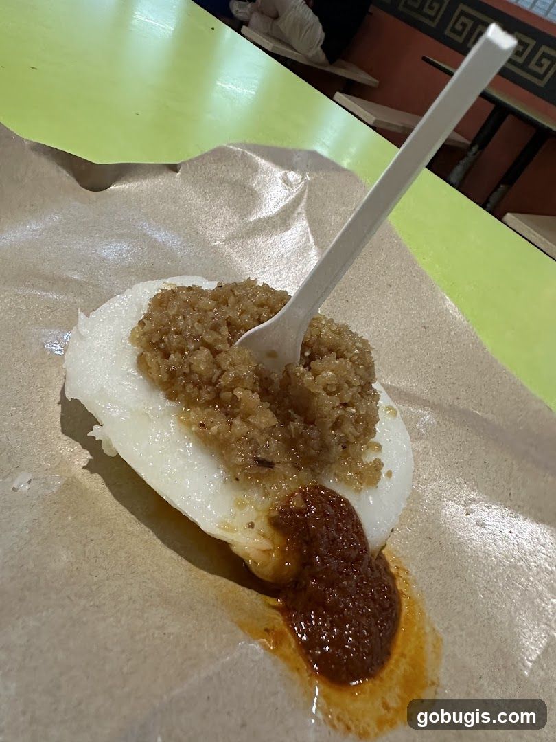 Food item with toppings