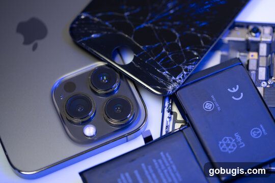 Broken iPhone Parts