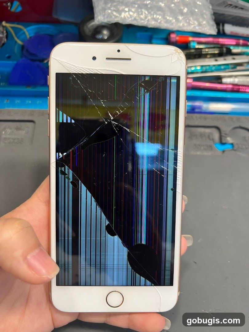 Cracked iPhone Screen