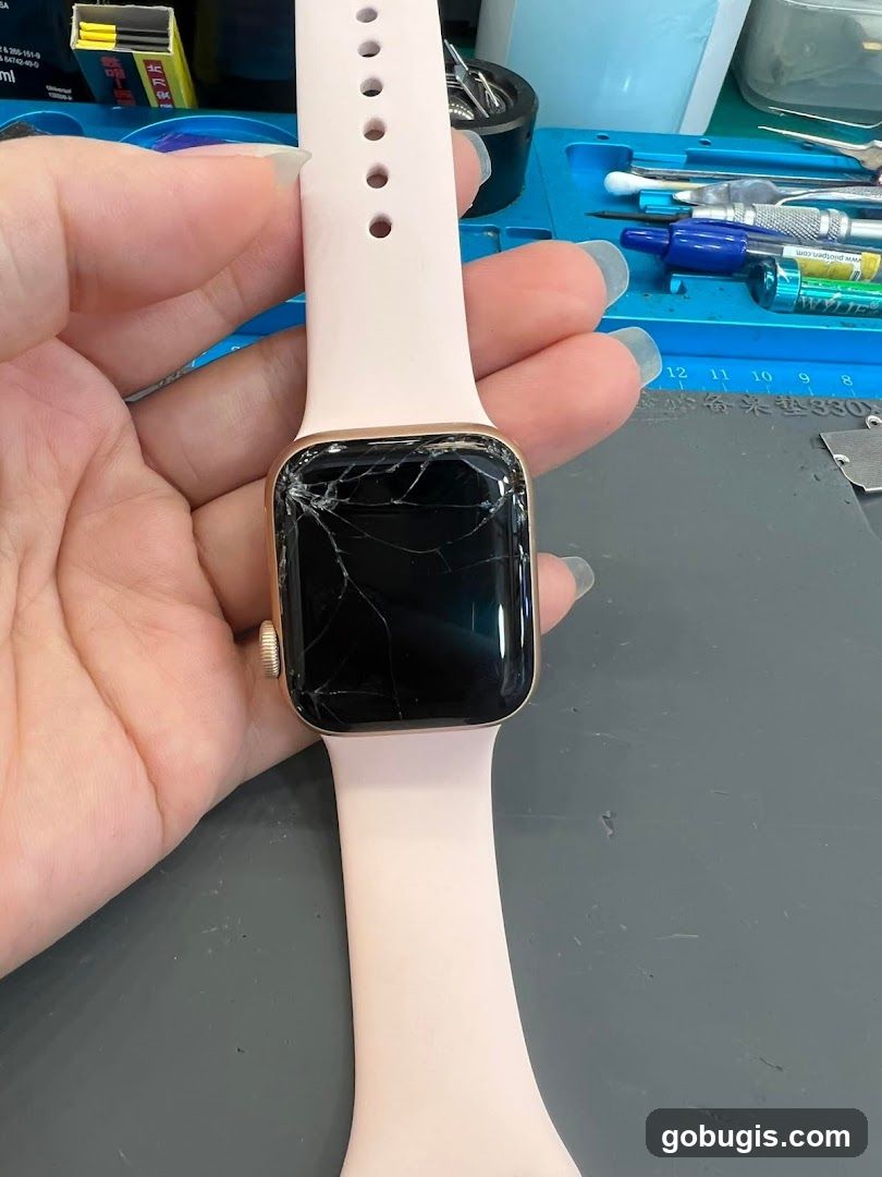 Cracked Smartwatch Screen