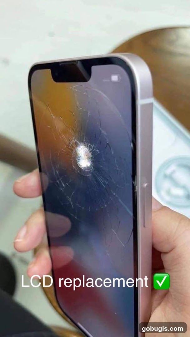 Damaged Phone Screen
