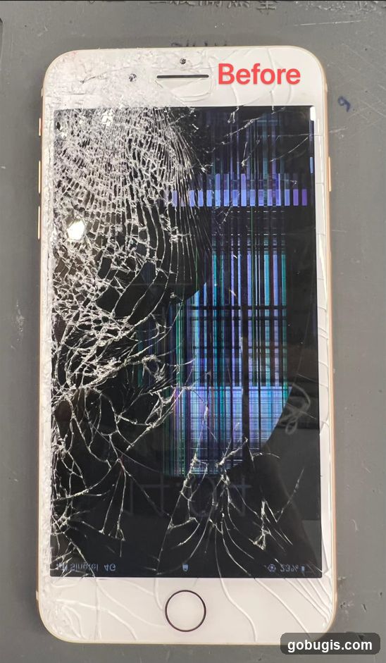 Damaged iPhone Screen